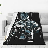 Batman Blanket Cozy Warm Flannel Throw Blanket for Living Room Bedroom Bed Sofa Car, All Seasons Fleece Blankets Gifts for Kids Teens Adults 40"x30"
