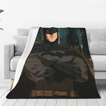 Batman Blanket Cozy Warm Flannel Throw Blanket for Living Room Bedroom Bed Sofa Car, All Seasons Fleece Blankets Gifts for Kids Teens Adults 40"x30"
