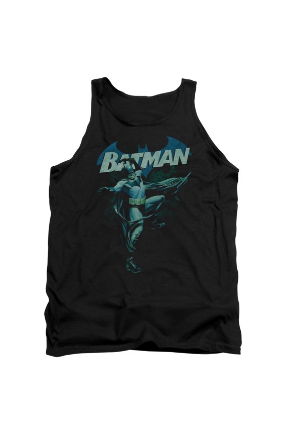 Batman Blue Bat Adult Tank Top Black