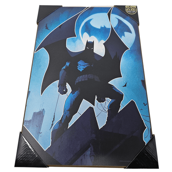Batman Blue Wood 13X19 in Wall Sign