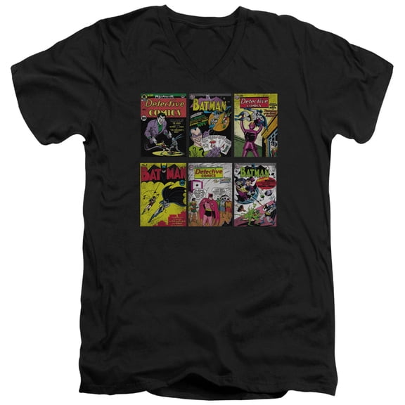 Batman - Bm Covers - Slim Fit V Neck Shirt - Large