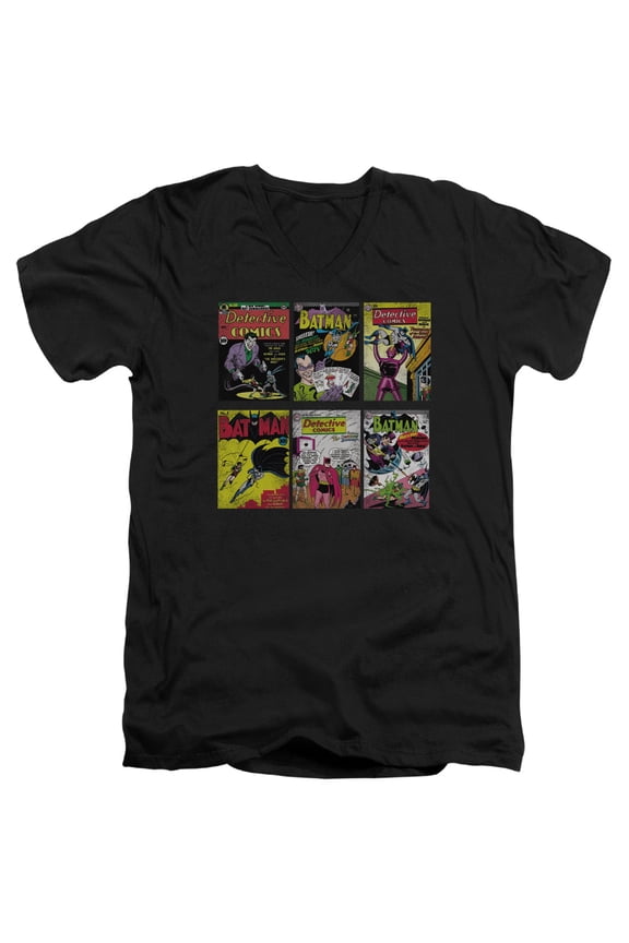 Batman - Bm Covers - Slim Fit V Neck Shirt - Large