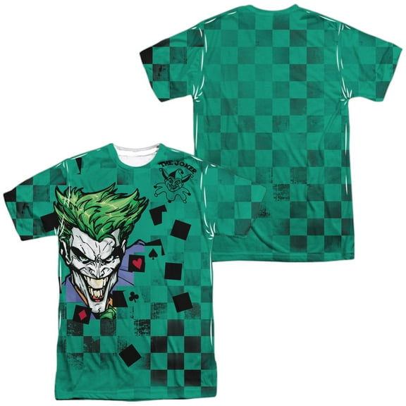 Batman Boxed Clown Unisex Adult Sublimated Costume T Shirt (Front/Back), Medium Multicolor
