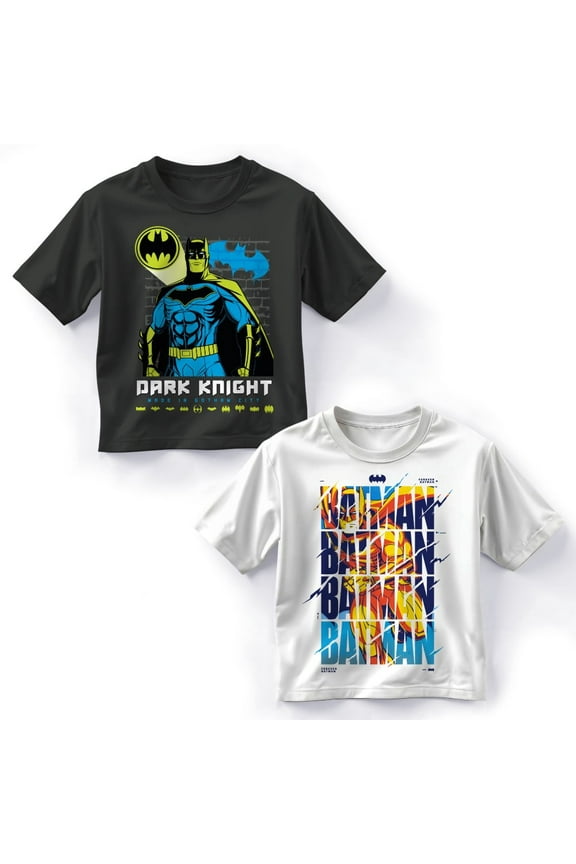 Boy's Short Sleeve Crewneck Graphic T-Shirt 2-Pack, Boys Tees 2-Piece Bundle Set for Kids and Toddlers (Size 4-18)