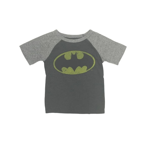 Batman Boys 2-Tone Gray Short Sleeve Logo T-Shirt Tee Shirt 6