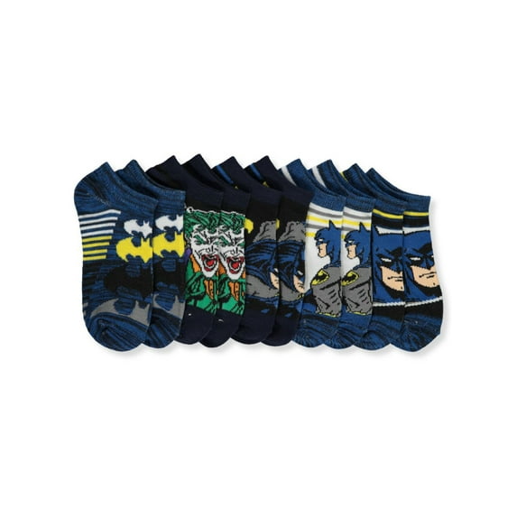 Batman Boys' 5-Pack Low-Cut Socks - black, 4 - 6 (Little Boys)
