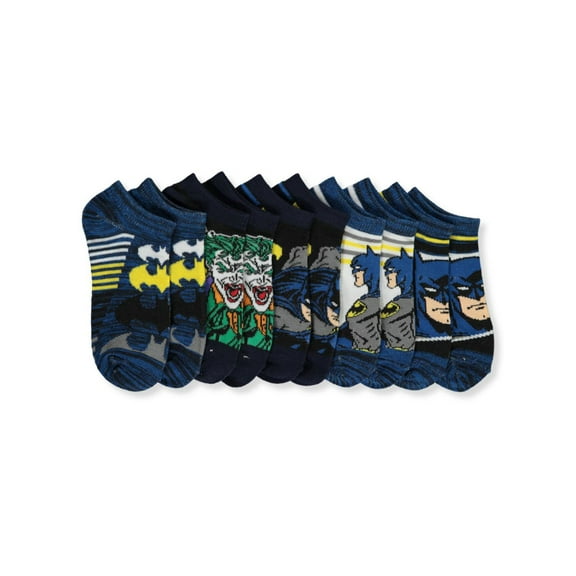 Batman Boys' 5-Pack Low-Cut Socks - black, 6 - 8 (Big Boys)