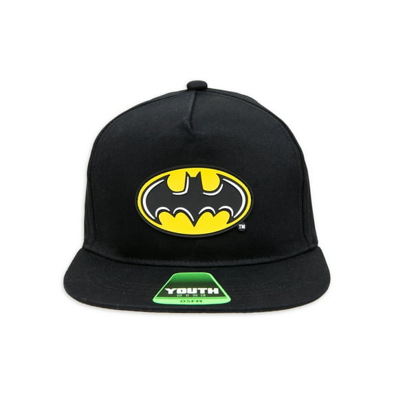 Batman Boys Baseball Style Hat with Flat Brim