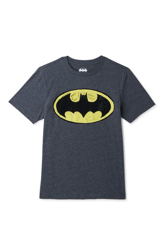 Boys Batman Logo Short Sleeve T-Shirt, Sizes 4-18