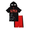 thumbnail image 1 of Batman Boys Cosplay Hooded Top & Shorts, 2-Piece Outfit Set, Sizes 4-10, 1 of 6
