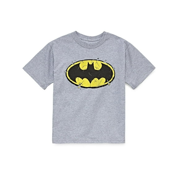 Batman Boys' Crumble Bat Logo T-Shirt, Sizes XXS-XL