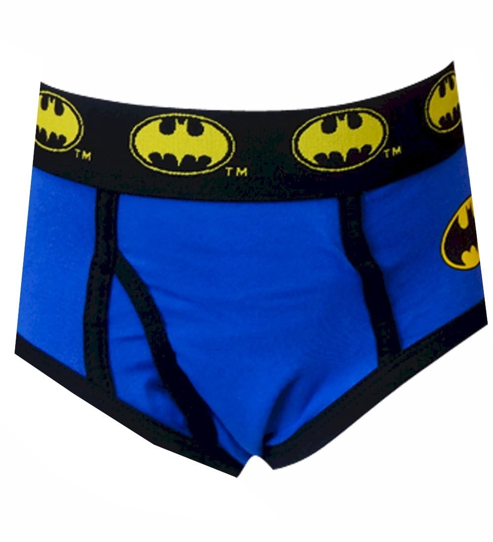 Batman, Boys DC Comics Batman Briefs, M, Blue, Machine Washable ...