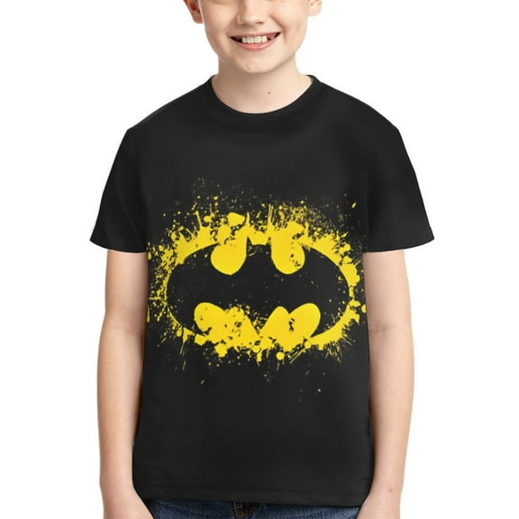 Batman Boys Girls T-Shirt 3d Print Graphic Short Sleeve Tee Shirt Tops For Kids Teens