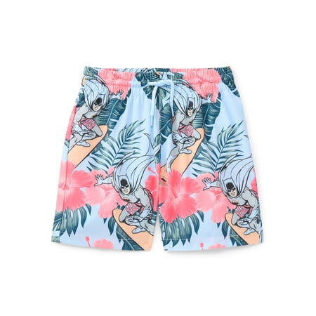 Dog Man Batman Boys' Print Swim Shorts, Sizes XS-XL