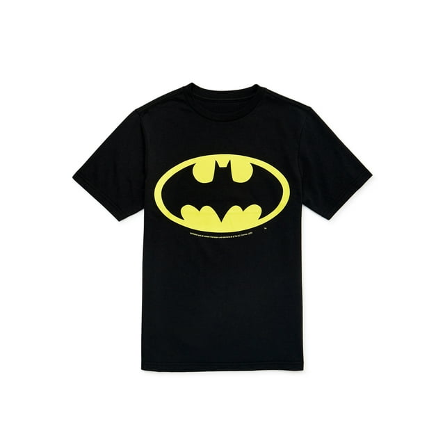 Batman Boys Logo T-Shirt with Short Sleeves, Sizes 4-18 - Walmart.com