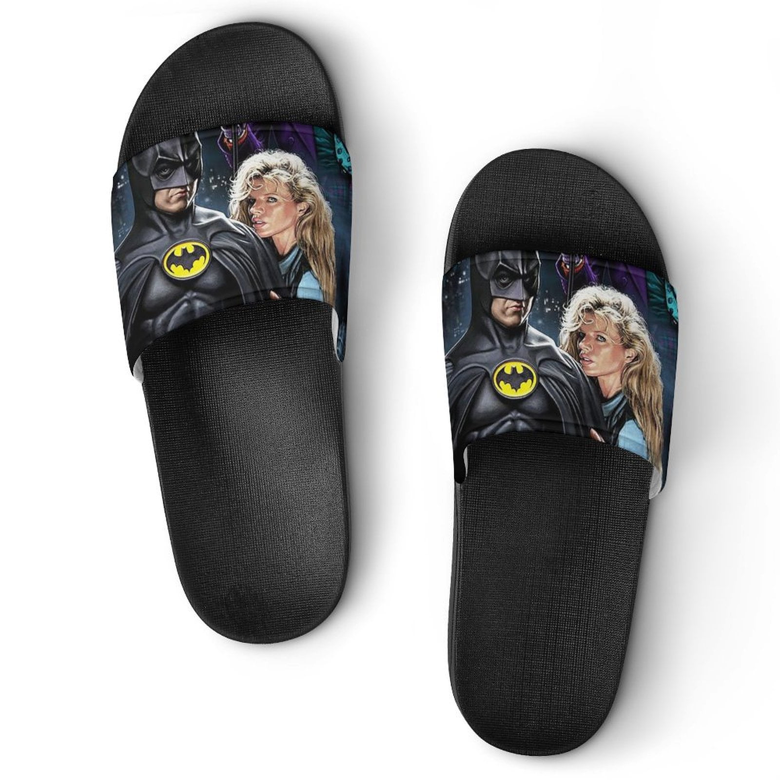 Batman Boys Slide Sandals, Comfort Casual Pool Slide Outdoor, Slip-On ...
