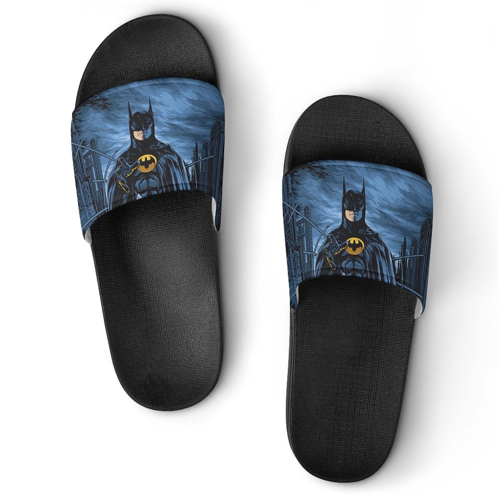 Batman Boys Slide Sandals, Comfort Casual Pool Slide Outdoor, Slip-On ...