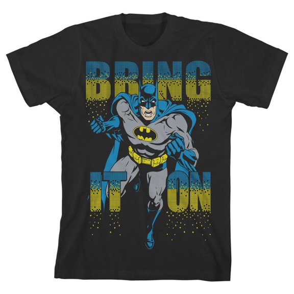 Batman Bring It On Boys' Black Short Sleeve T-shirt-XS