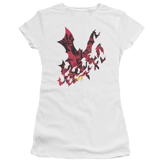 Batman Broken City S/S Junior Women's T-Shirt Sheer White