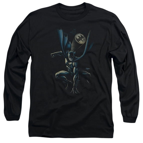 Batman Calling All Bats Long Sleeve Adult 18/1 T-Shirt Black