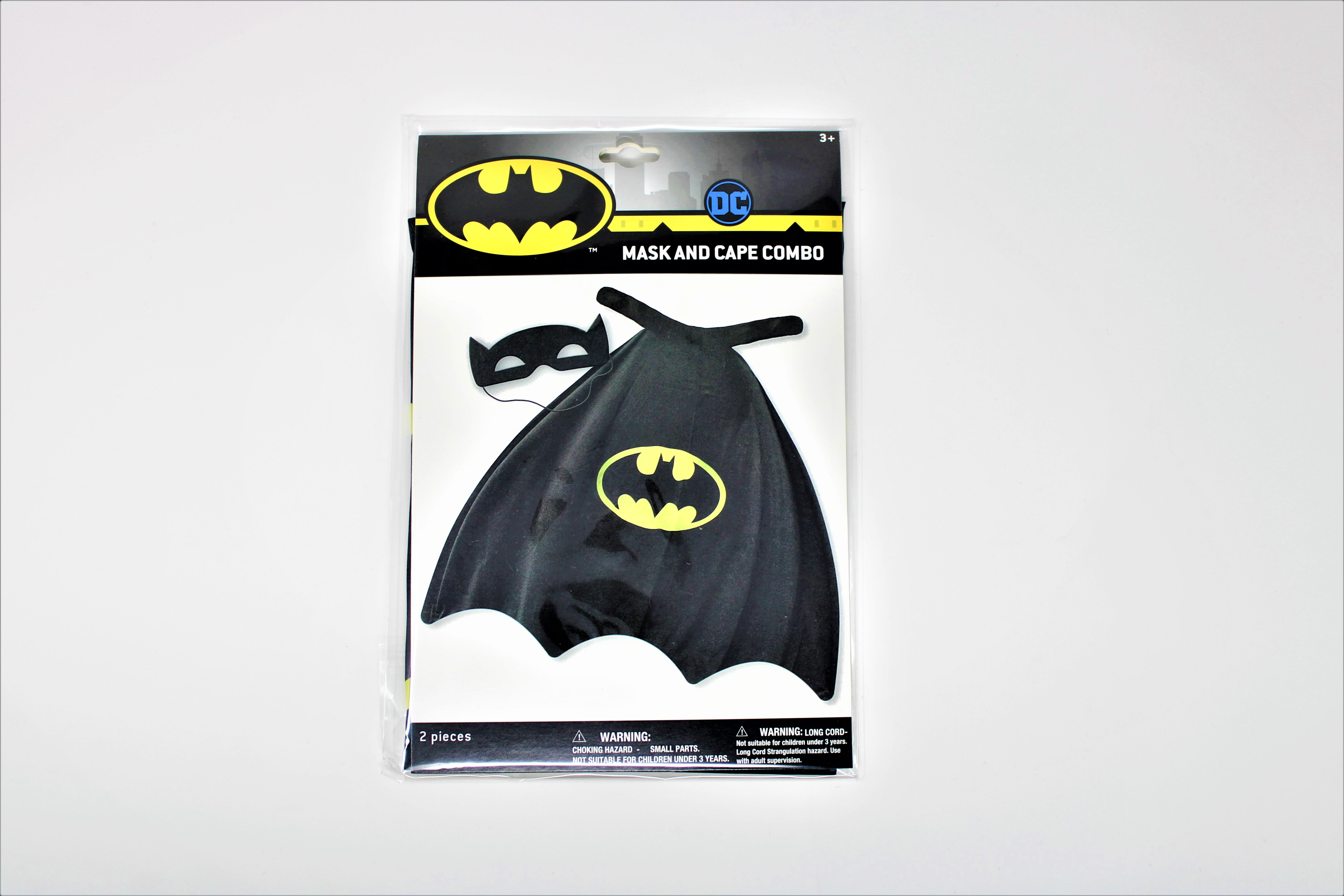 Batman Cape and Mask Set, Yellow and Black