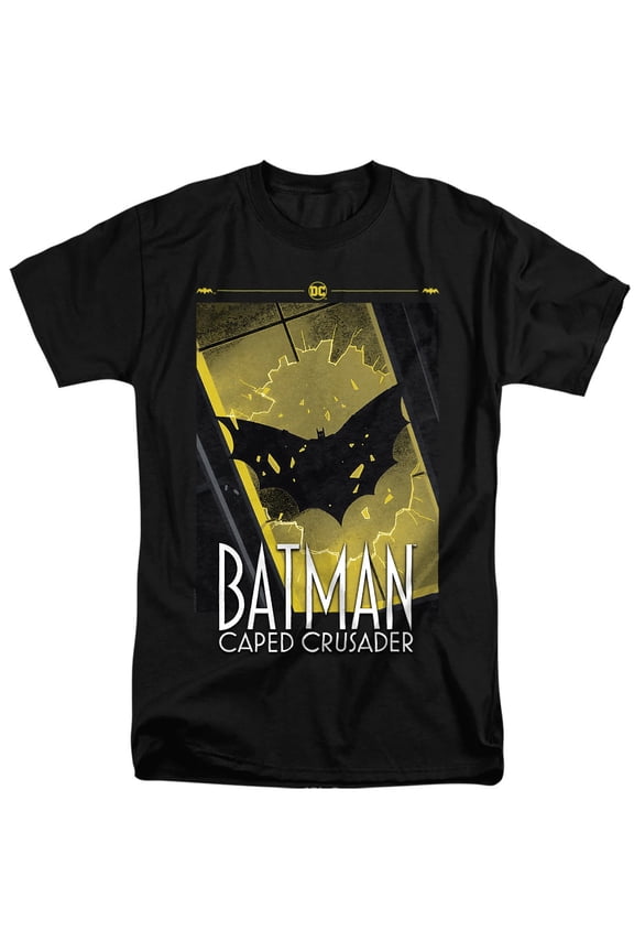 Batman: Caped Crusader Flying Shadow Unisex Adult Tall T Shirt (X-Large) Black