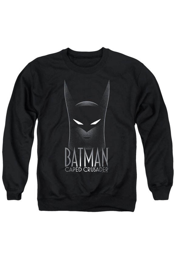 Batman: Caped Crusader Headshot Unisex Adult Crewneck Sweatshirt, Black, Large
