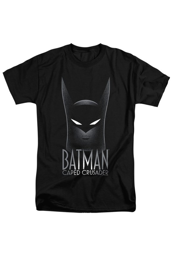 Batman: Caped Crusader Headshot Unisex Adult Tall T Shirt (X-Large) Black
