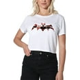 thumbnail image 1 of Batman: Caped Crusader Logo Infill Women's Crop Top T-Shirt, White, Large, 1 of 5