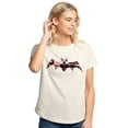 thumbnail image 1 of Batman: Caped Crusader Logo Infill Women's Graphic T-Shirt Rolled Sleeve Tee, 1 of 5