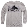 thumbnail image 1 of Batman: Caped Crusader Running Unisex Adult Long-Sleeve T Shirt, Athletic Heather, 2X-Large, 1 of 4