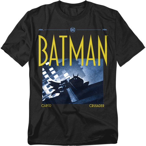 Batman Caped Crusader: Animated Series T-Shirt Caped Crusader Shadow Block Unisex Graphic Tee for Men & Women