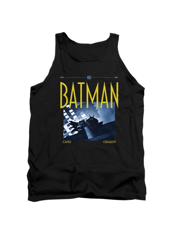 Batman: Caped Crusader Shadow Block Unisex Adult Tank Top, Black, X-Large