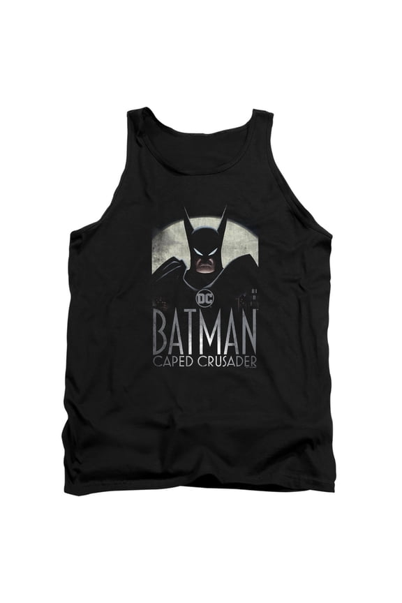 : Caped Crusader Unisex Adult Tank Top, Black, Large