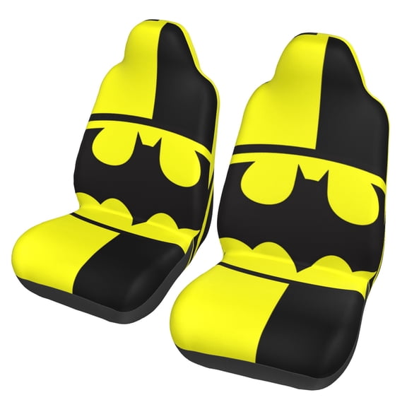 Batman Car Seat Covers Set 2Pcs, Front Seat Covers for Car Truck Sedan SUV Auto, Universal Fit Vehicle Enterior Bucket Seat Protector Car Accessories