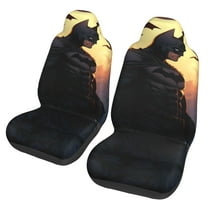 Batman Car Seat Covers Set 2Pcs, Front Seat Covers for Car Truck Sedan SUV Auto, Universal Fit Vehicle Enterior Bucket Seat Protector Car Accessories