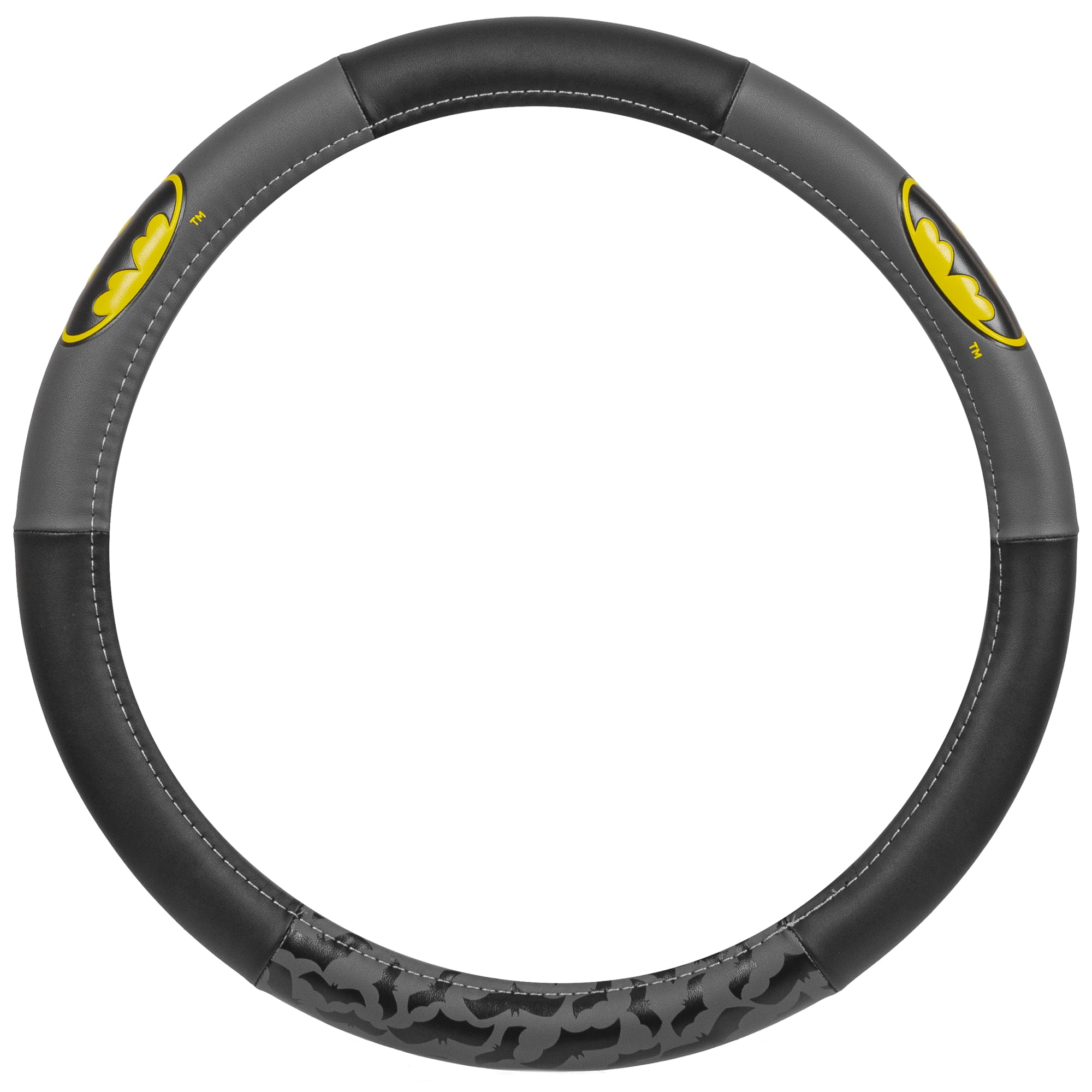 Batman Car Steering Wheel Cover - Universal Fit Steering Wheel Cover with Officially Licensed Warner Brothers Graphics, Great Automotive Accessory Gift Idea for Fans