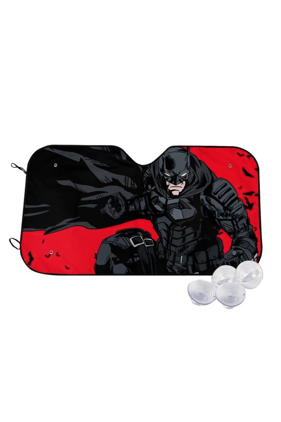 Batman Car Windshield Sun Shade, Foldable Sun Shade for Car Truck SUV Van Blocks UV Ray Sun Visor Protector Easy Setup Keeps Your Vehicle Cool