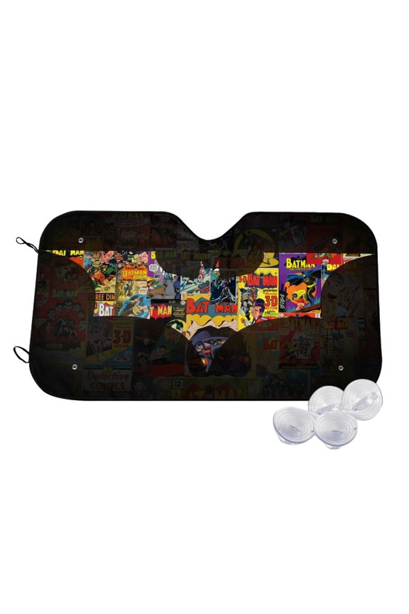 Batman Car Windshield Sun Shade, Foldable Sun Shade for Car Truck SUV Van Blocks UV Ray Sun Visor Protector Easy Setup Keeps Your Vehicle Cool