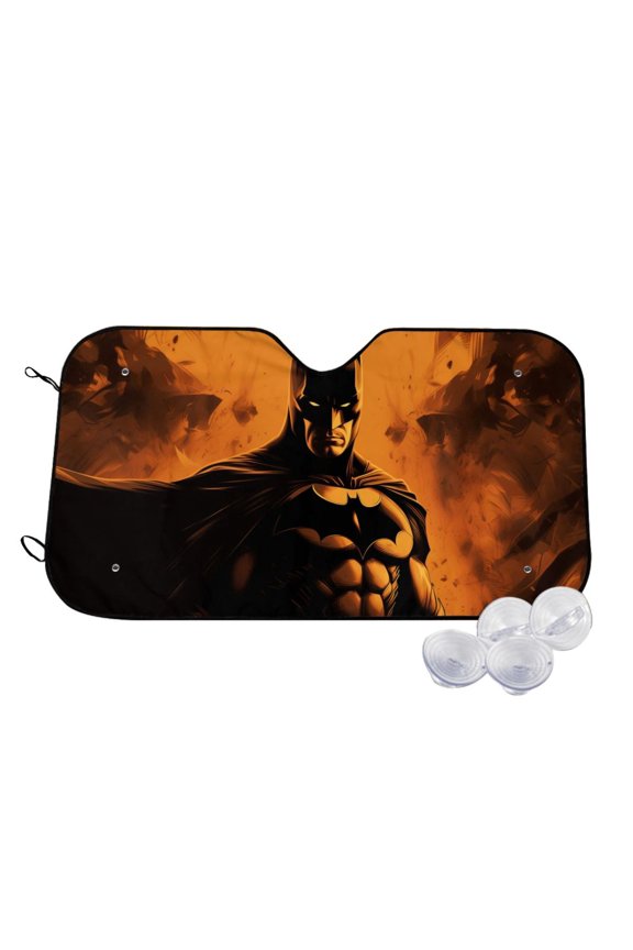 Batman Car Windshield Sun Shade, Foldable Sun Shade for Car Truck SUV Van Blocks UV Ray Sun Visor Protector Easy Setup Keeps Your Vehicle Cool