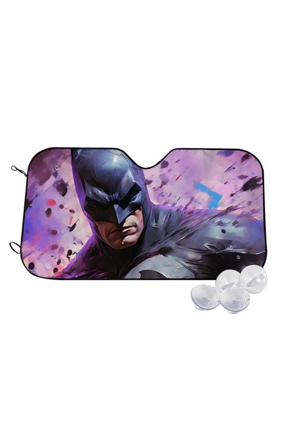 Batman Car Windshield Sun Shade, Foldable Sun Shade for Car Truck SUV Van Blocks UV Ray Sun Visor Protector Easy Setup Keeps Your Vehicle Cool