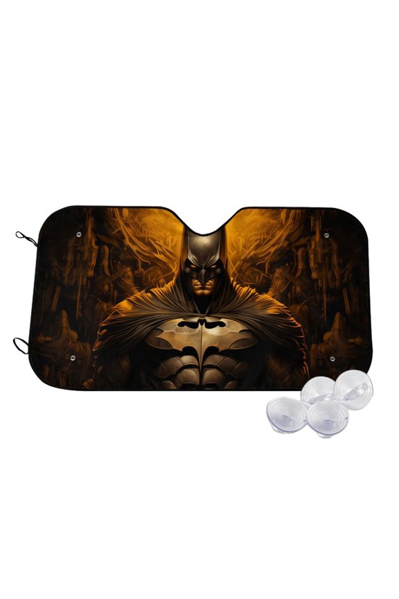 Batman Car Windshield Sun Shade, Foldable Sun Shade for Car Truck SUV Van Blocks UV Ray Sun Visor Protector Easy Setup Keeps Your Vehicle Cool