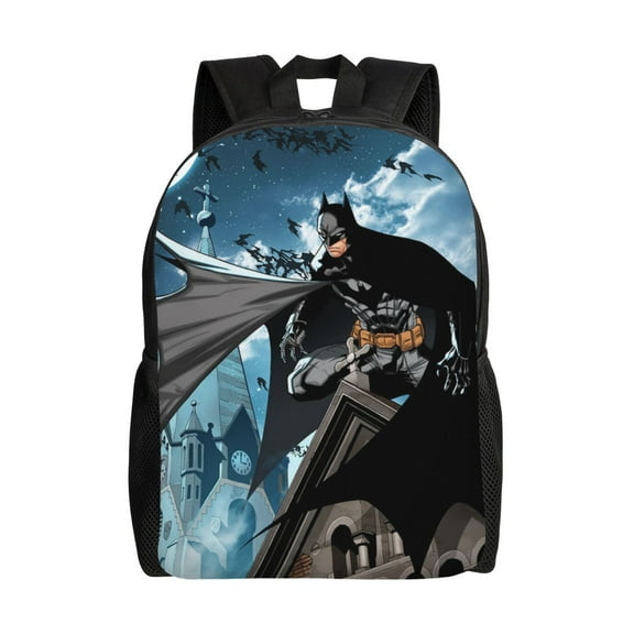 Batman Cartoon Travel Bags Casual Multipurpose Back-Packs Shoulder Bag For Class Hiking Unisex