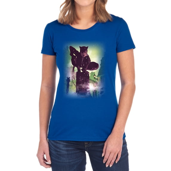 Batman Catwoman #63 Cover Women's T Shirt, Royal, Small