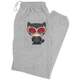 thumbnail image 1 of Batman Catwoman Cute Chibi Character Unisex Jogger Sweatpants for Men and Women, Athletic Heather, 2X-Large, 1 of 1