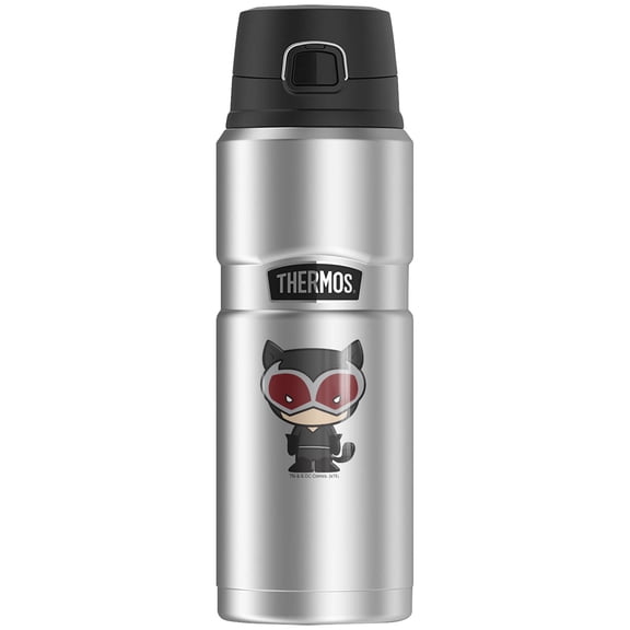Batman Catwoman Cute Chibi, THERMOS STAINLESS KING Stainless Steel Drink Bottle, Vacuum insulated & Double Wall, 24oz