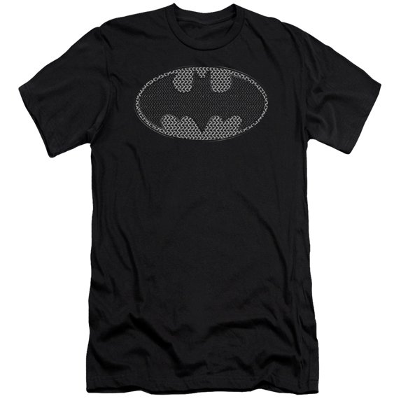 Batman Chainmail Shield S/S Adult 30/1 T-Shirt Black