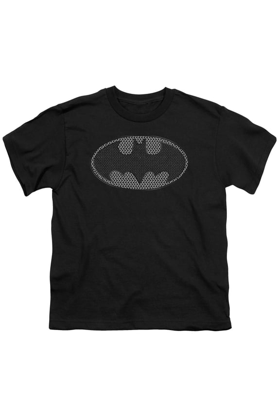 Batman - Chainmail Shield - Youth Short Sleeve Shirt - Large