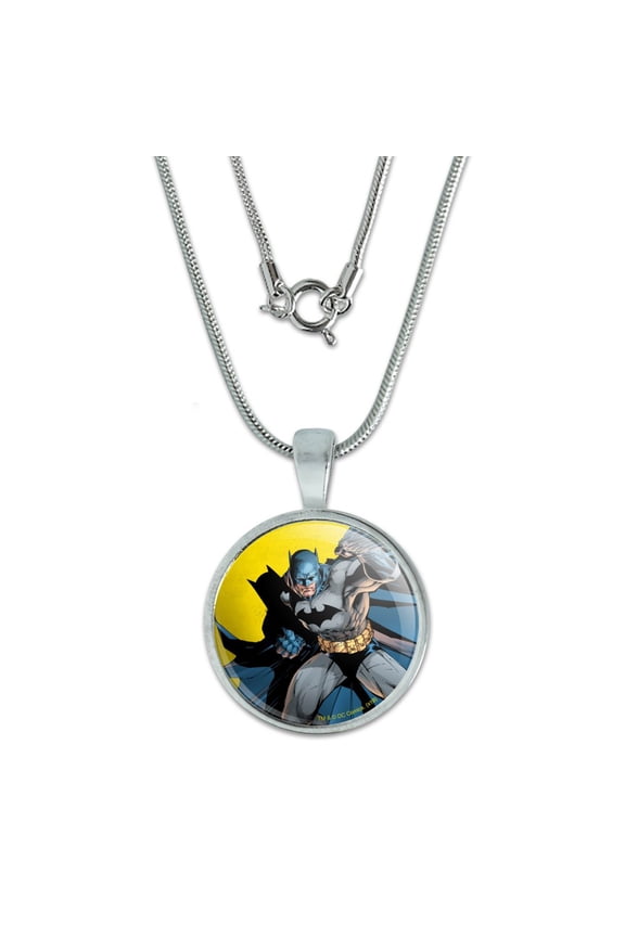 Batman Character 0.75" Pendant with Sterling Silver Plated Chain