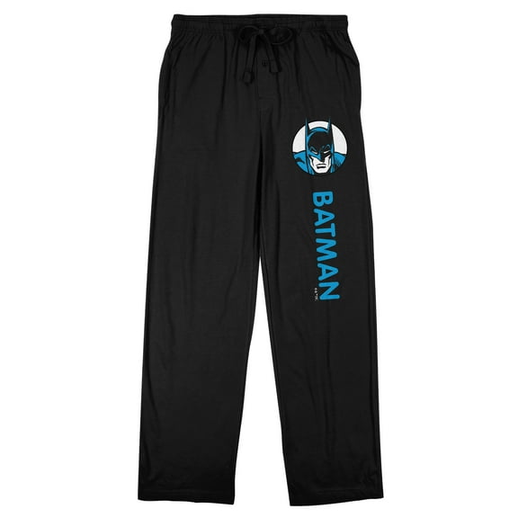 Batman Character Circle Adult Black Sleep Pajama Pants-XL